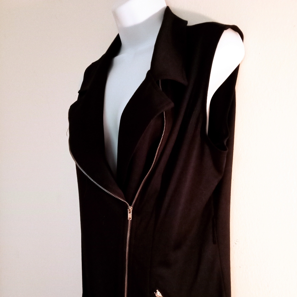 NWOTπ FREE GIFT IS INCLUDED πDiagonal Zipper Metal Stretchable Dress Midi - Picture 4 of 15